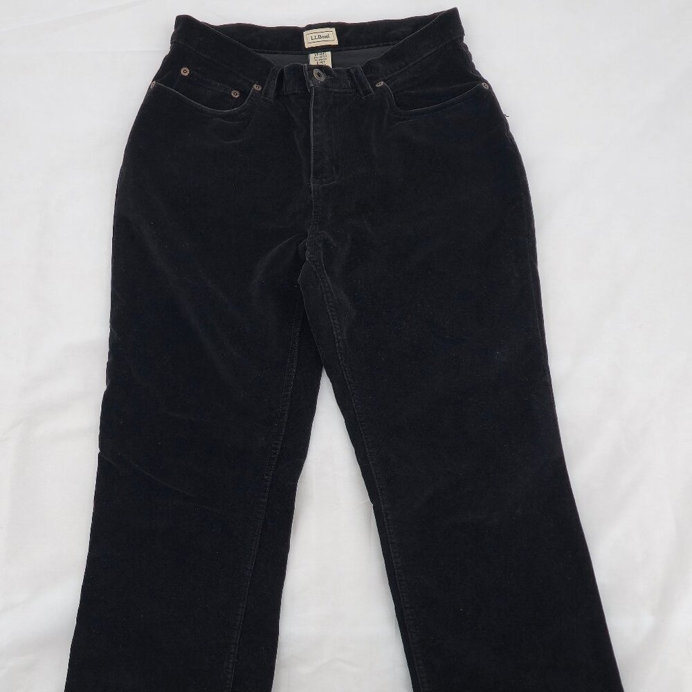 L.L. Bean Women's Corduroy Trousers - Straight Leg -‎ Black - Size 6